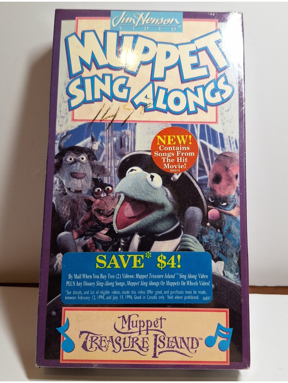 Muppet Sing-Alongs - Muppet Treasure Island VHS (1996) NEW SEALED